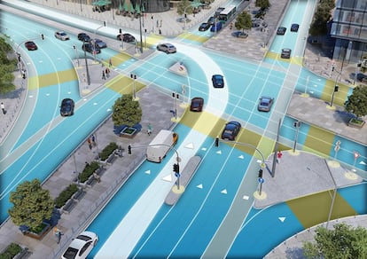 La cartografía digital será la clave de la implantación del coche con conducción autónoma. Los nuevos mapas digitalizados tendrán márgenes de error inferiores al centímetro para delimitar con precisión las medias de las calles y los carriles. Pero sobre todo se actualizarán en tiempo real para recoger cualquier cambio o imprevisto: calles cortadas, obras, tráfico, accidentes o incidencias. Un consorcio del Grupo Volkswagen, BMW y Mercedes compró la aplicación de mapas Here a Nokia en 2015 y en 2016 lanzó Here WeGo, que compite con Google Maps.