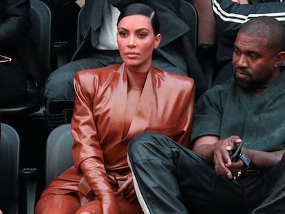 Kim Kardashian y Kanye West, en la semana de la moda de París el pasado marzo.