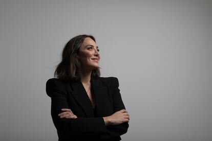 Tamara Falcó, antes de la presentación de su colección para Pedro del Hierro en Madrid.