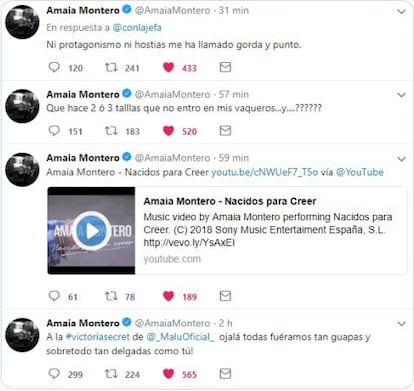 tuits Amaia Montero