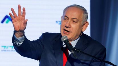 El primer ministro israelí, Benjamín Netanyahu, el jueves en Ashdod.