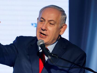 El primer ministro israel&iacute;, Benjam&iacute;n Netanyahu, el jueves en Ashdod.