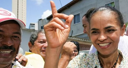 Marina Silva durante un evento de campaña la semana pasada