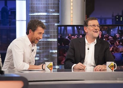Una imagen de Rajoy ayer en 'El Hormiguero'