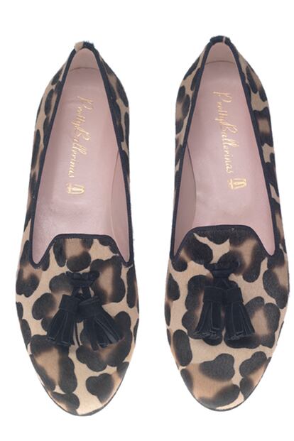 Slippers con borlas y estampado de leopardo de Pretty Ballerinas (239 euros).