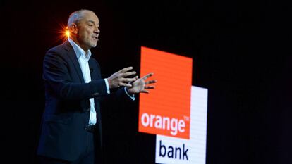 St&eacute;phane Richard, en la presentaci&oacute;n de Orange Bank.