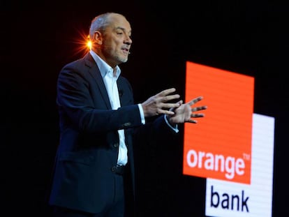 St&eacute;phane Richard, en la presentaci&oacute;n de Orange Bank.