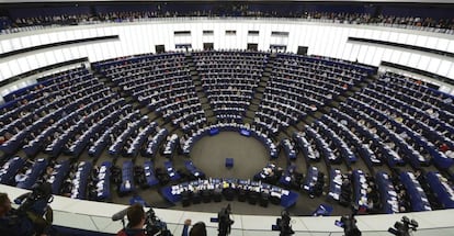 Sesión plenaria del Parlamento Europeo en Estrasburgo.