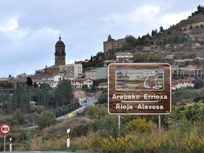 Límite entre Álava y La Rioja, justo a la entrada de Labastida.