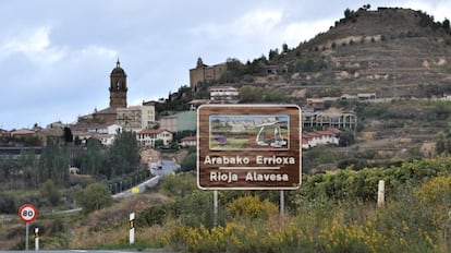 Límite entre Álava y La Rioja, justo a la entrada de Labastida.