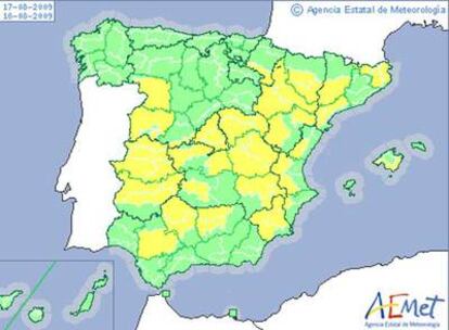 Imagen de la Agencia Estatal de Meteorología.