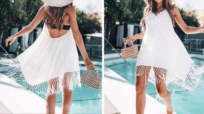 vestido ibicienco, vestido blanco mujer, vestido blanco verano