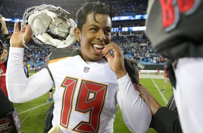 Aguayo durante un partido del año pasado con Tampa Bay