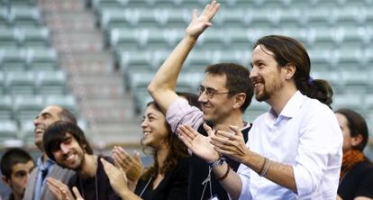 Monedero e Iglesias en la Asamblea Ciudadana.