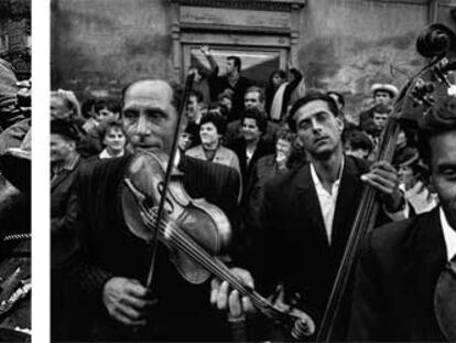 Fotografías de Josef Koudelka de la invasión de Praga, en agosto de 1968, y de un festival de música gitana en Eslovaquia en 1966