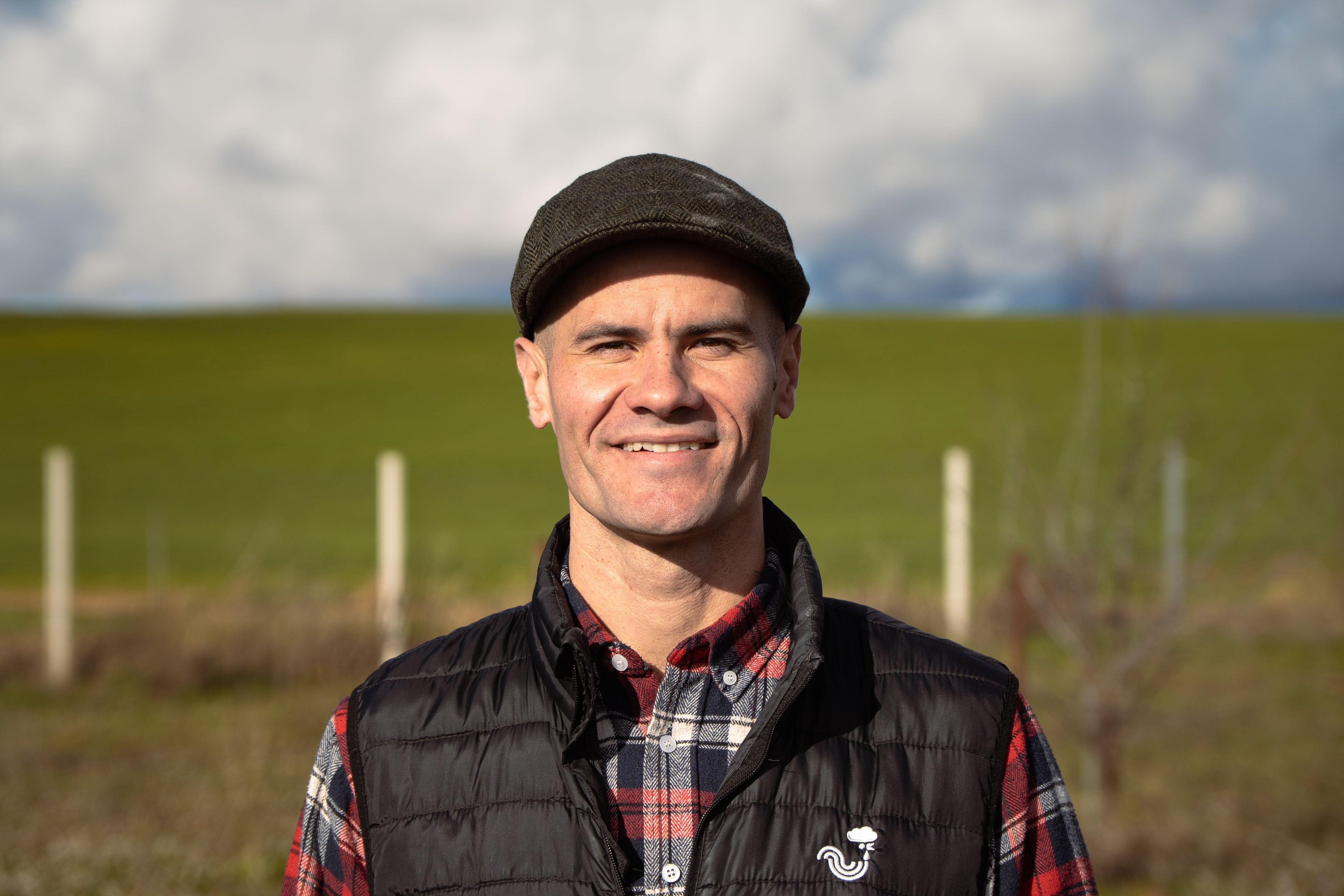 Julián González, uno de los fundadores de la Ecogranja La Pradera, el 16 de enero