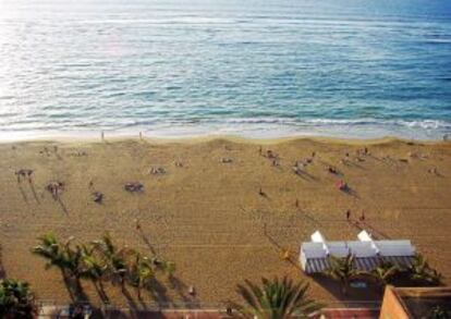 La playa de Las Canteras, en Las Palmas de Gran Canaria.