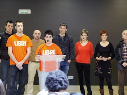 Un momento de la presentación del manifiesto en San Sebastián.