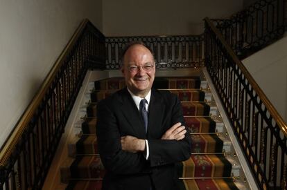 John J. DeGioia, presidente de Georgetown, duranta su visita a Madrid.