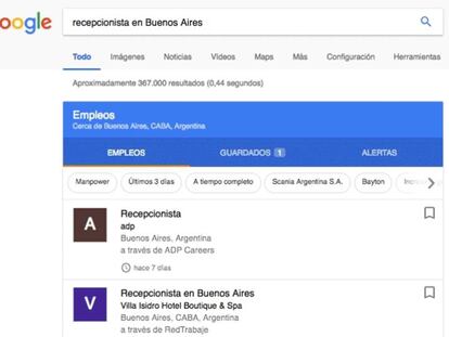 Pantalla con un ejemplo de la nueva función de Google.