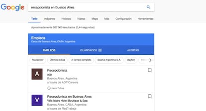 Pantalla con un ejemplo de la nueva función de Google.