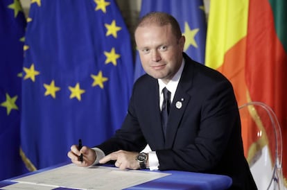 El primer ministro Joseph Muscat el 25 de marzo en Roma. 