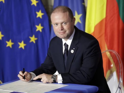 El primer ministro Joseph Muscat el 25 de marzo en Roma. 