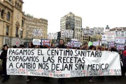 Concentración contra los ajustes en sanidad. EFE/Archivo