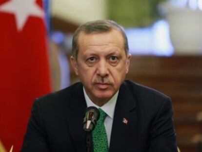 El primer ministro turco, Recep Tayyip Erdogan, este miércoles durante una visita a Irán.