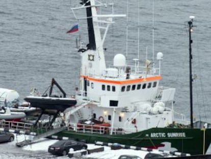 El barco de Greenpeace &#039;Arctic Sunrise&#039;, retenido por el Gobierno ruso. 