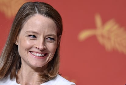 Jodie Foster, en la rueda de prensa de presentación de 'Money Monster' en el festival de Cannes de 2016.