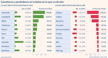 Ganadores y perdedores en la Bolsa en lo que va de año