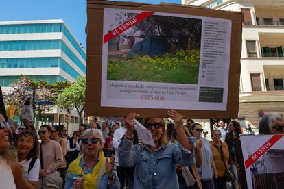 Manifestación por la vivienda en Ibiza, Baleares.