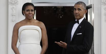 Michelle y Barack Obama, en la cena de Estado del pasado martes.