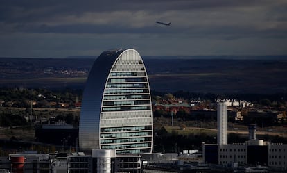 Sede de BBVA en Madrid, conocida como 'La Vela'.