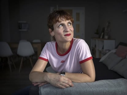 Elisa Ferrer, en su casa, este martes. 