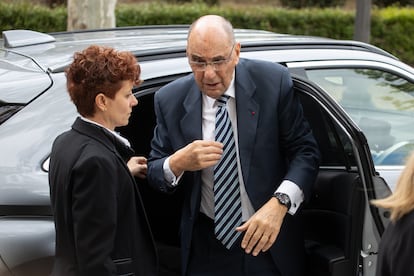 Alejo Vidal-Quadras, a su llegada a la Audiencia Nacimiento el 15 de abril de 2025 para declarar sobre el atentado que sufrió.