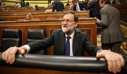 Rajoy durante el debate de los Presupuestos Generales del Estado en el Congreso de los Diputados