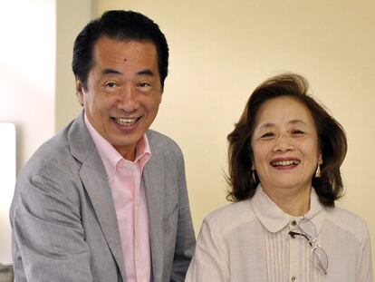 El primer ministro japonés, Naoto Kan, y su esposa, Nobuko.