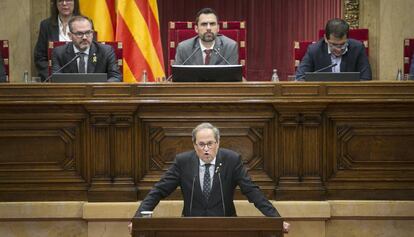 Quim Torra, en el Parlament, en octubre.