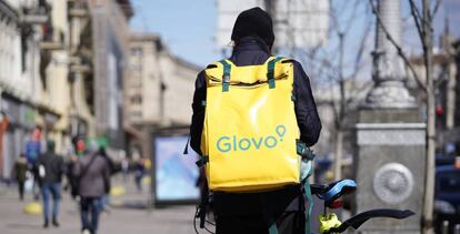 Un repartidor de Glovo. 