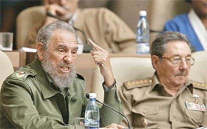 Castro, durante su intervención en el Palacio de Convenciones de La Habana.