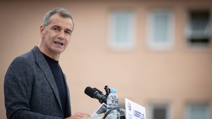 Toni Cantó, durante un acto del PP en la campaña electoral en Madrid el pasado 27 de abril.