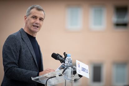 Toni Cantó, durante un acto del PP en la campaña electoral en Madrid el pasado 27 de abril.