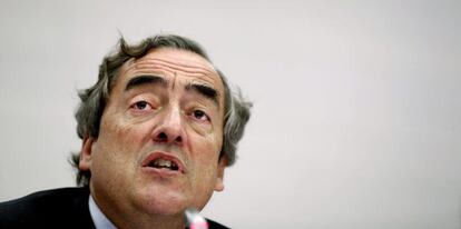 Juan Rosell, este miércoles en Madrid.