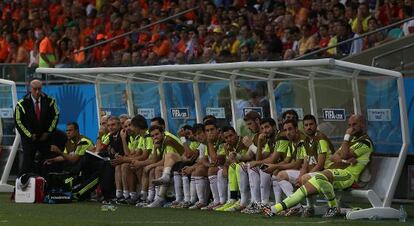 Del Bosque y el banquillo, mudos por el resultado.