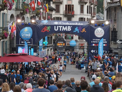 Llegada a meta en la UTMB Mont-Blanc