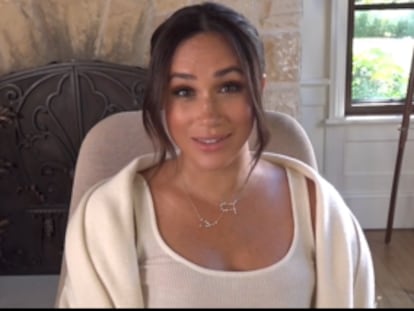 Meghan Markle, duquesa de Sussex, en el vídeo de celebración de su 40º cumpleaños.