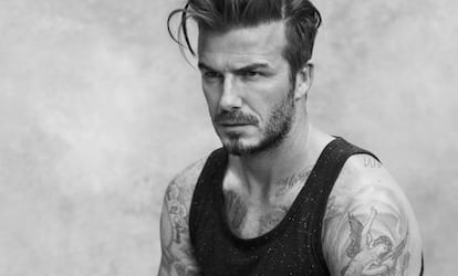 David Beckham, presenta su colección para H&M.
