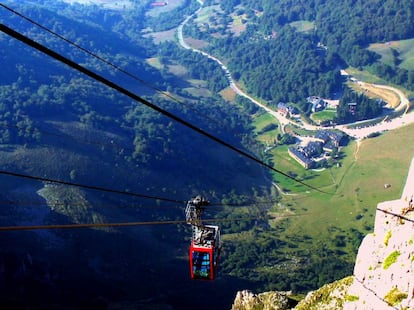 Teleférico de Fuente Dé, en los Picos de Europa (Cantabria).